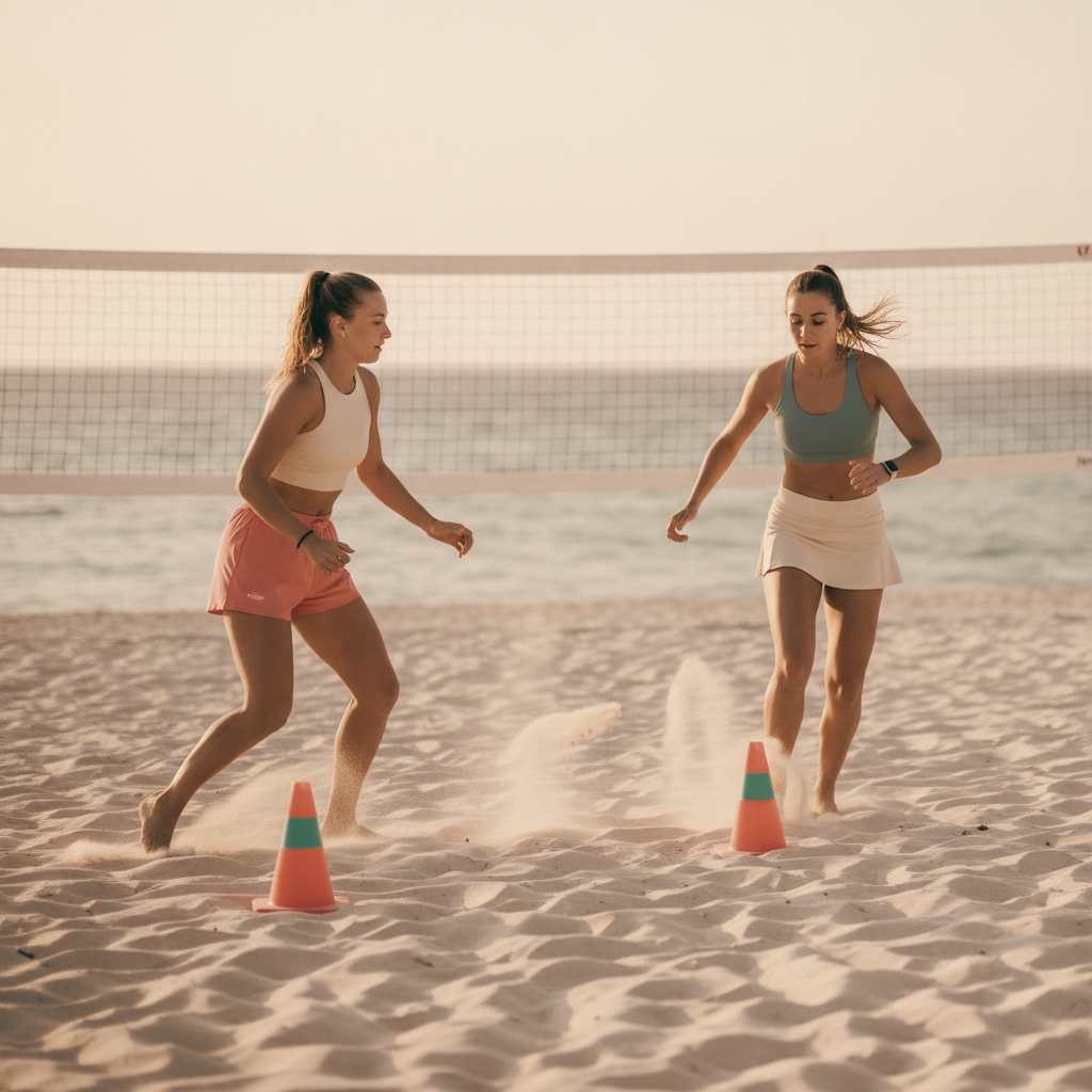 Sand footwork drills