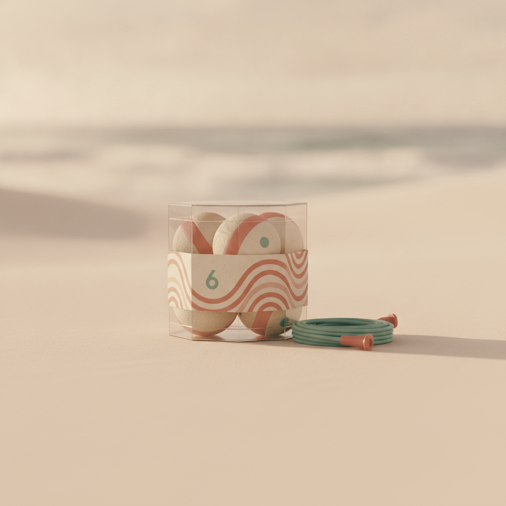 Sand-rated ball 6-pack + line set
